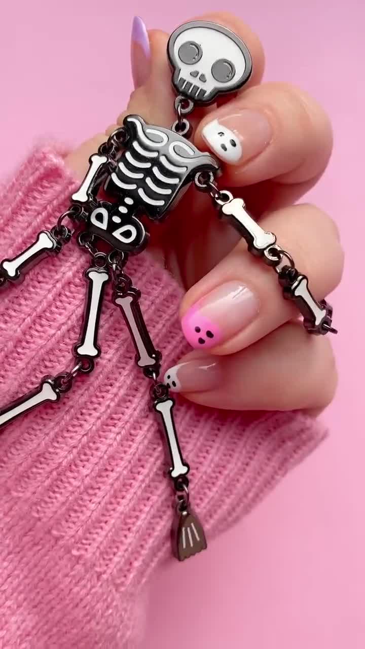 Pink Gothic Punk Enamel Pins Skeleton Butterfly Brooch Lapel Badges Duck  Drift Camera Bottle Cartoon Decorative Pins for Collar - AliExpress