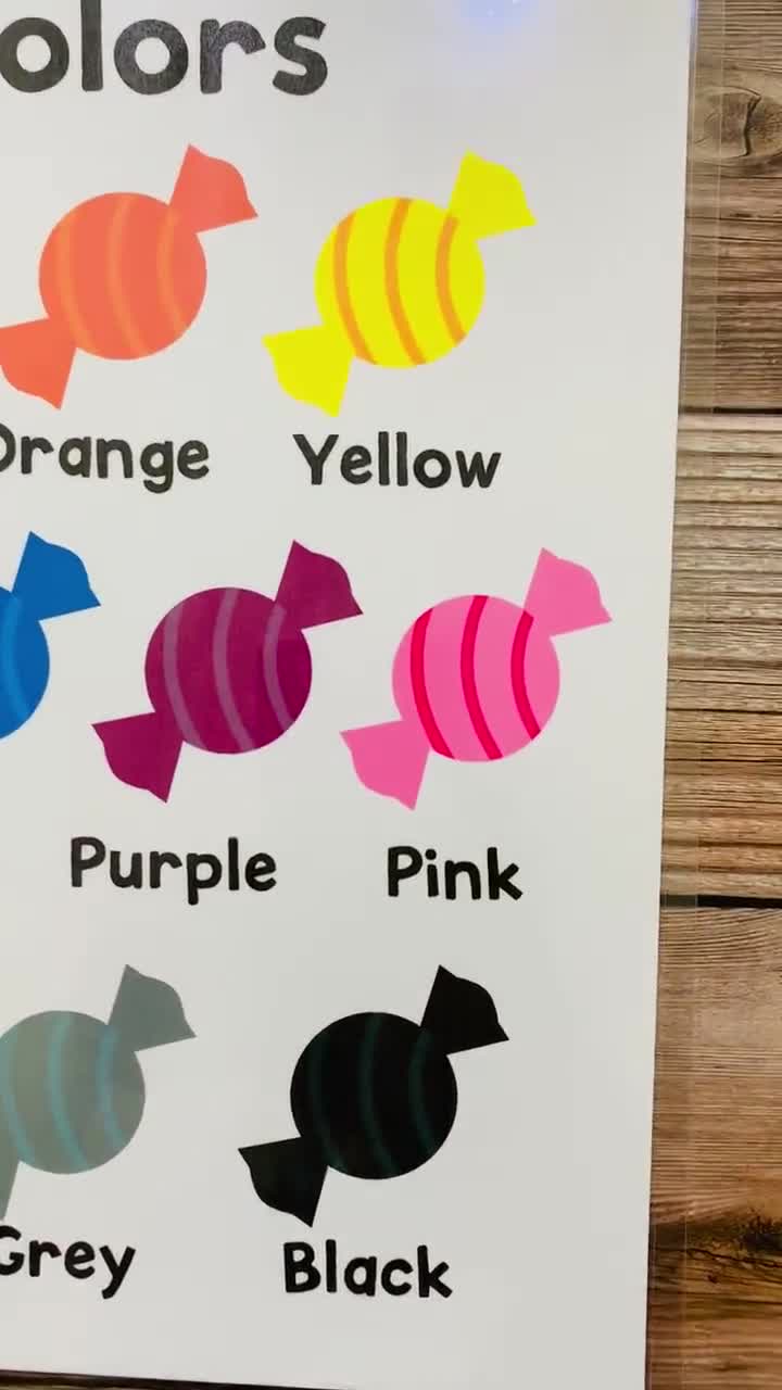 Colors and Their Names for Kids – Charts and Posters  Colours name for kids,  Preschool charts, Charts for kids