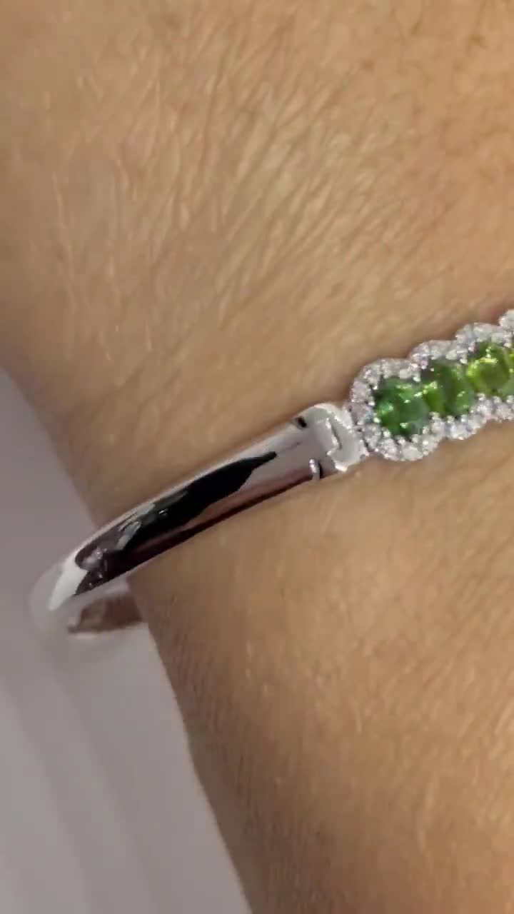 即*中様 天然石サファイアバングル サファイアとダイヤの金無垢アンティークバングル・ブレスレット