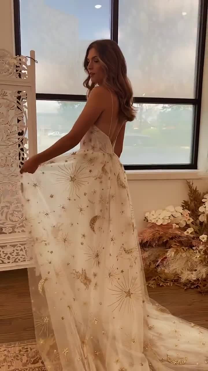 slim fit dress slacks Selinadress illusion Princess Wedding Dress Star Network Luxury Weddin –  SELINADRESS main image 0