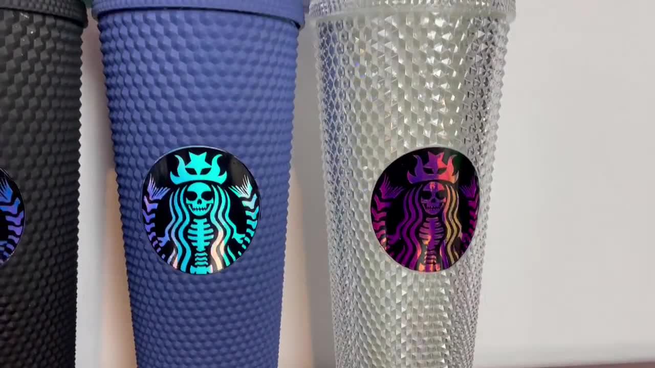 Matte Skull Studded Tumblers, Matte Black Soft Touch Studded