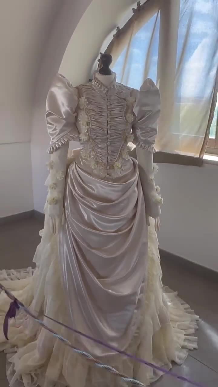 victorian 1890 wedding dress