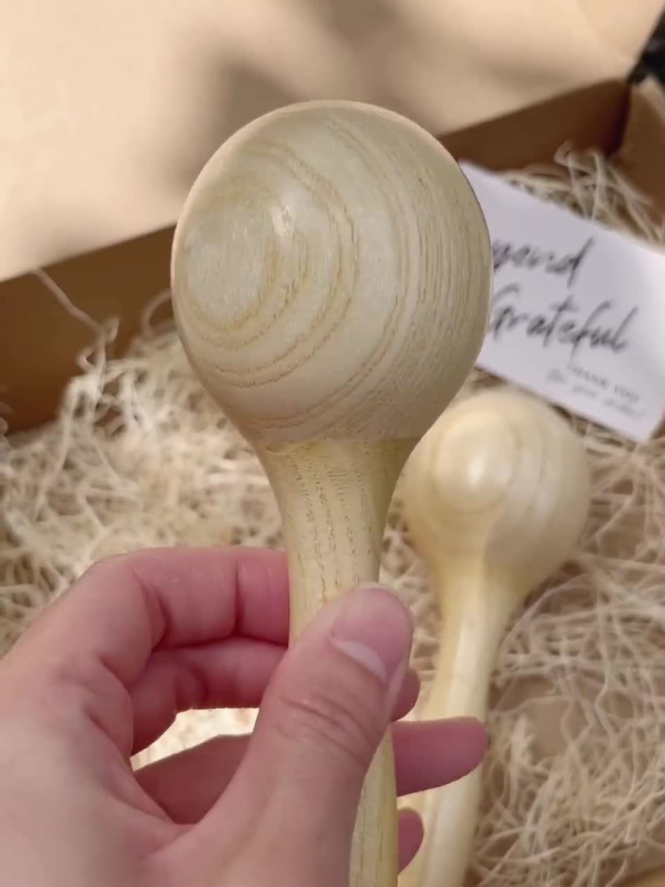 maracas de madera para bebes - La canastilla del bebé