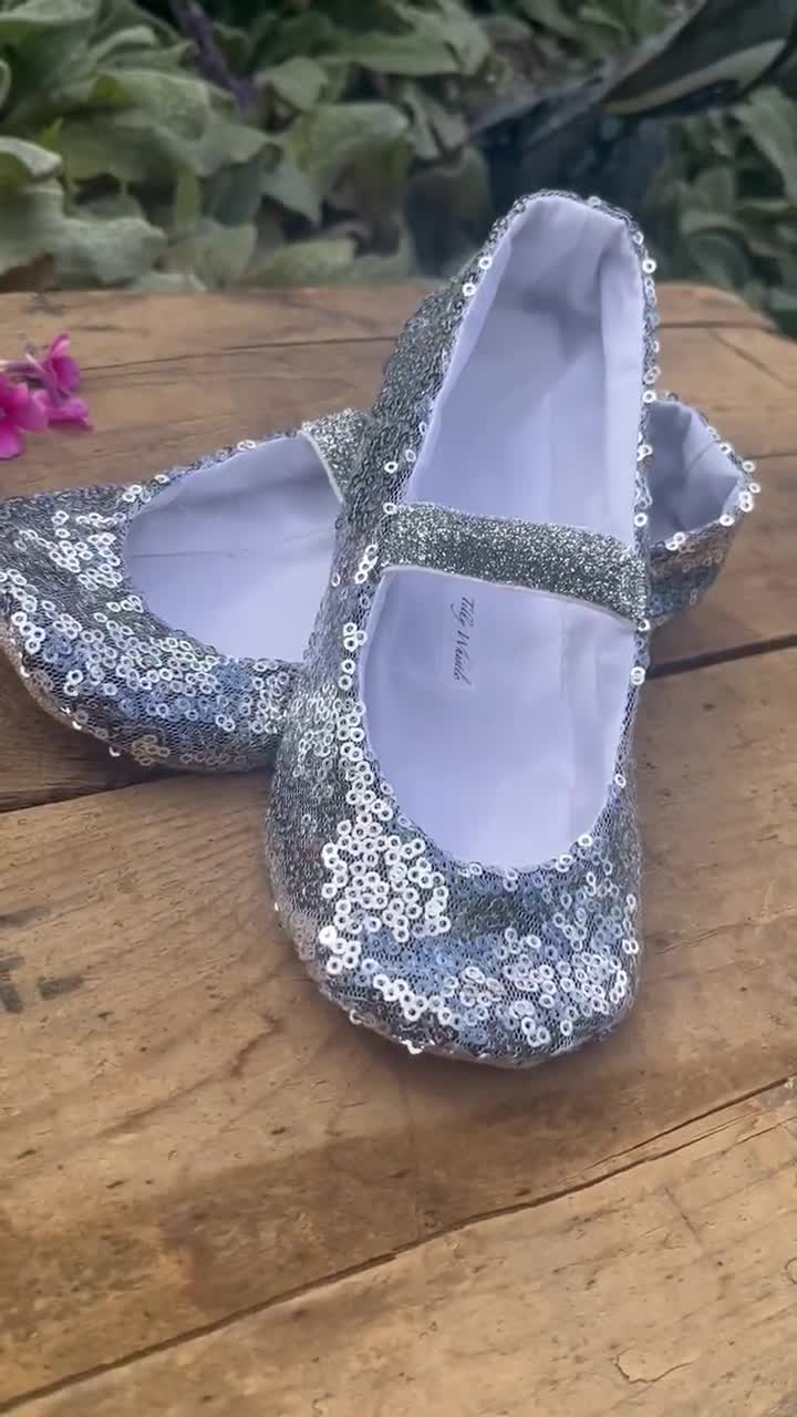 Baby girl silver glitter shoes online