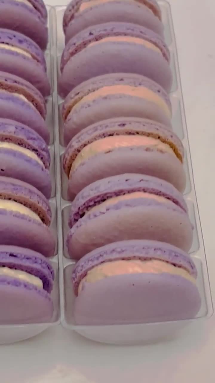 Violet Macarons – Ottieni la licenza per le foto – 60354274 ❘ StockFood