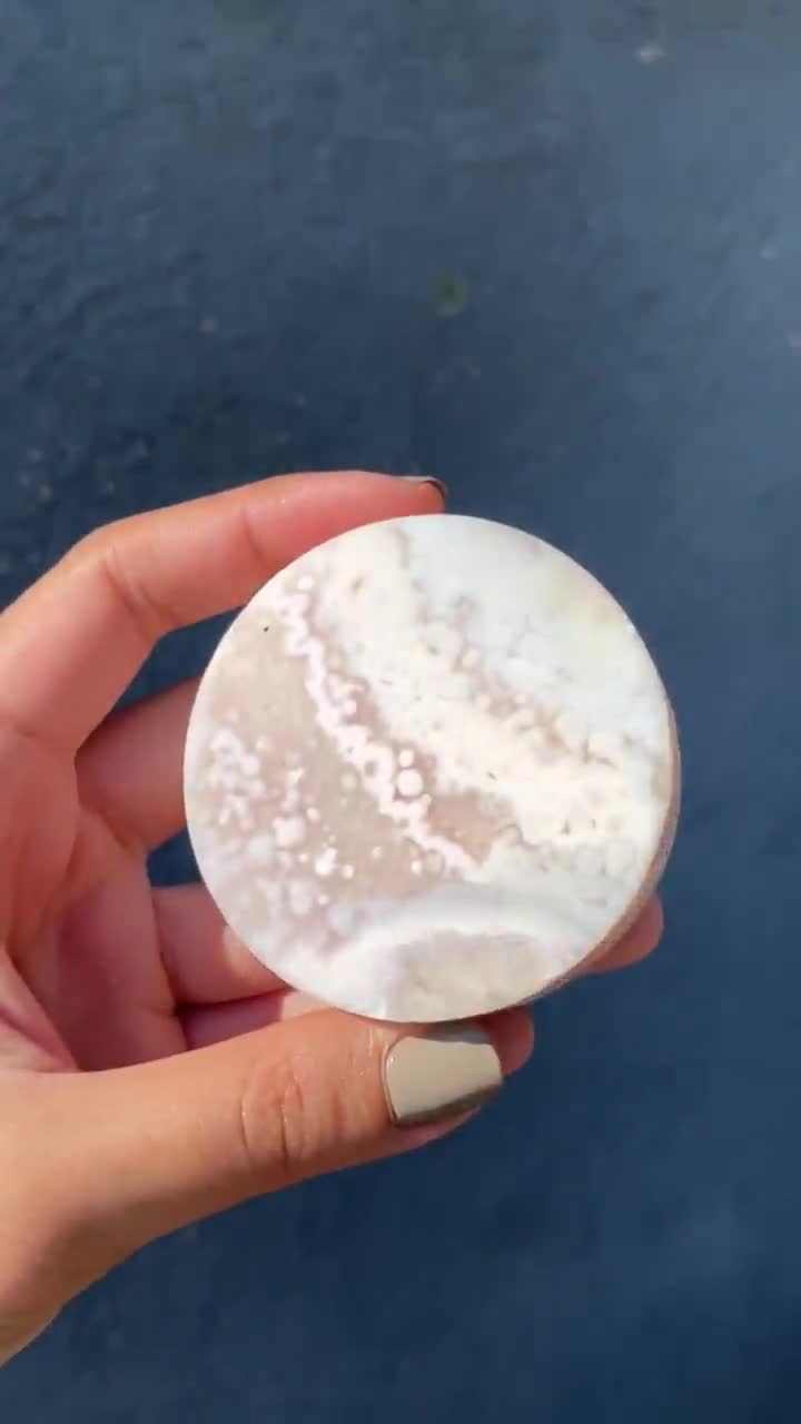 Flower Agate Disk Flower Agate Disk