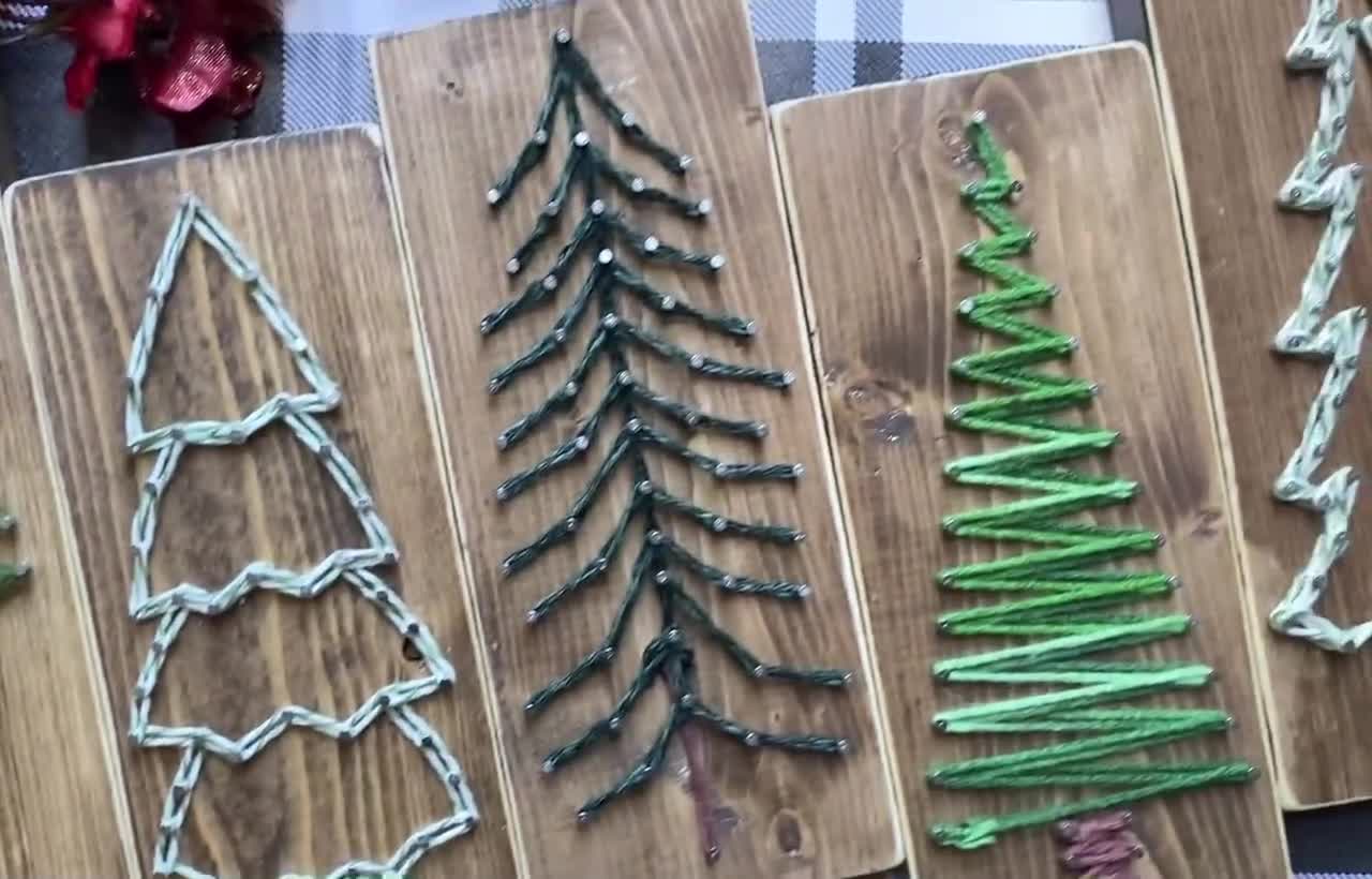 String Art Kit Decor christmas Tree Diy String Art Set - Temu