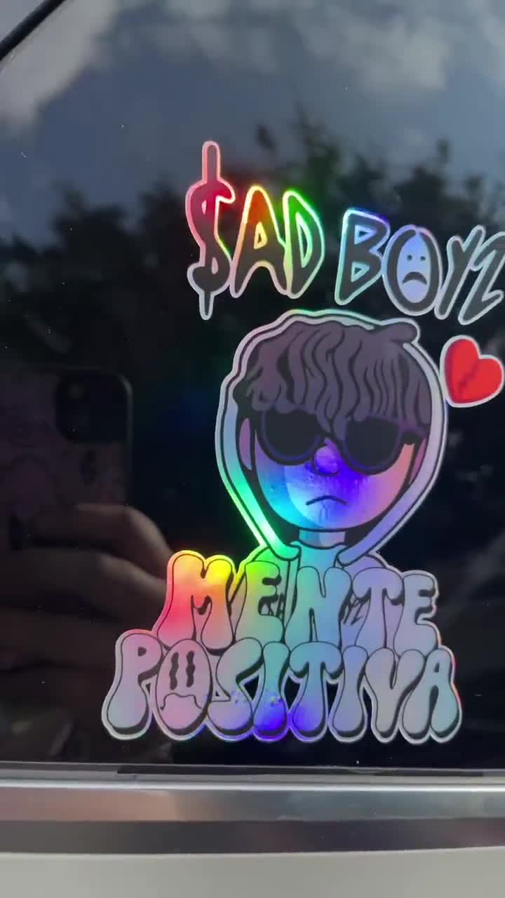 Sad Boyz Mente Positiva Car Decal | Holographic Car Decal