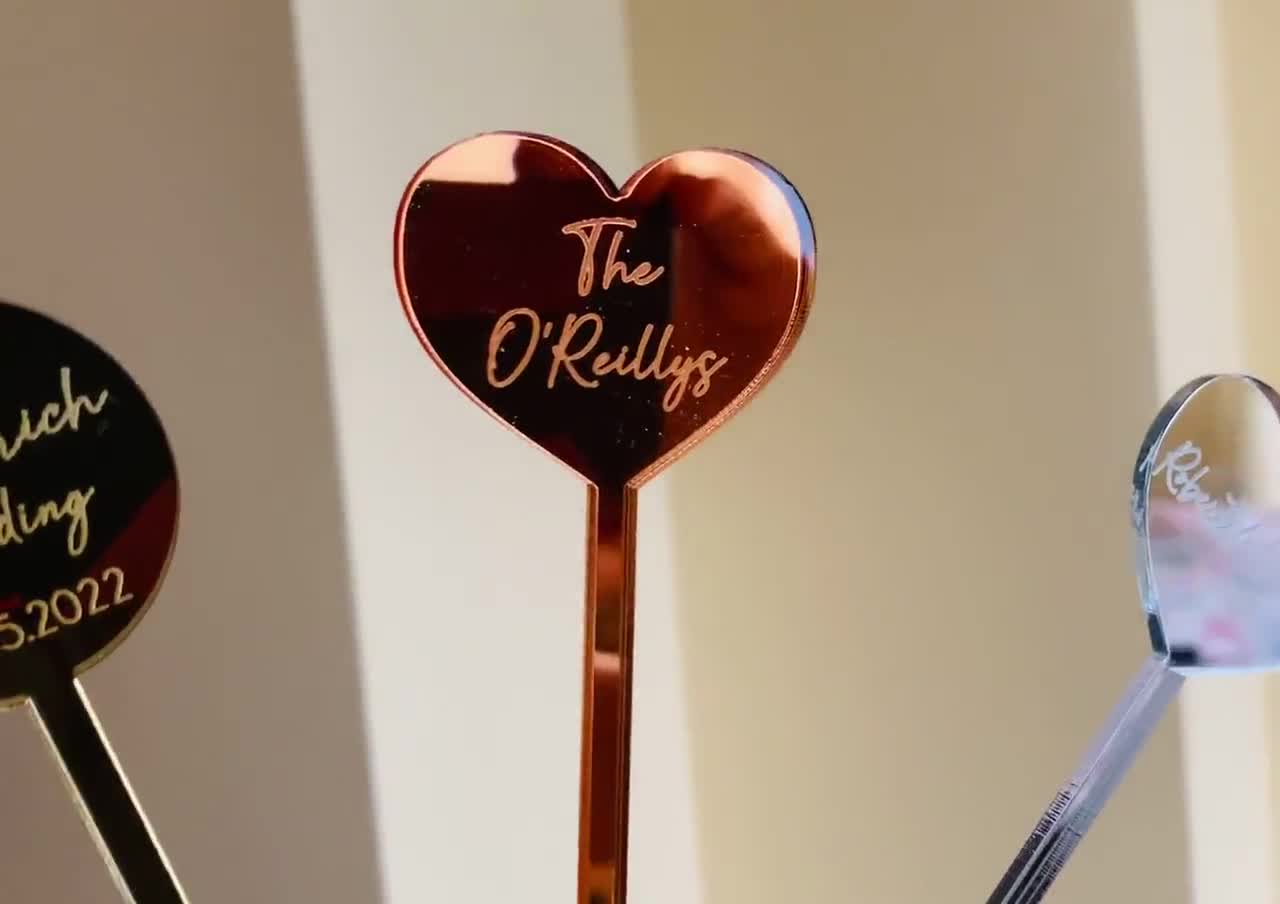 Rose Gold Heart Swizzle Sticks - DIY