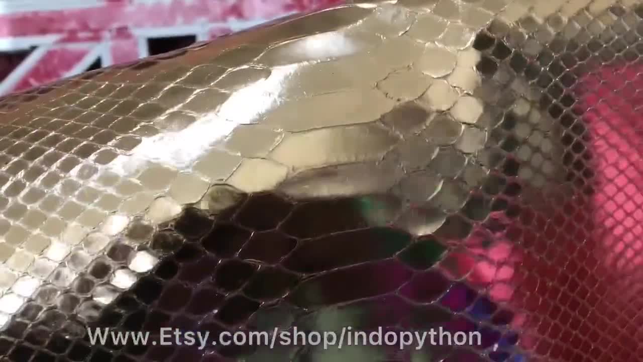 Genuine Python Leather, Gold Python leather, Hide Snake Skin, Gold Snake  Skin, Real Python Leather, Real Snakeskin, Gold Leather, Gold Skin