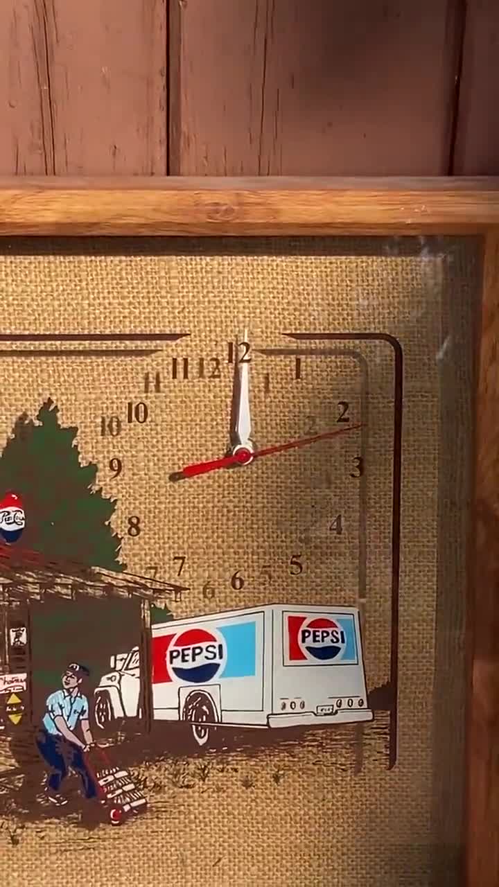 PEPSI COLA Clock Advertisement General Store Hanover Made in Japan