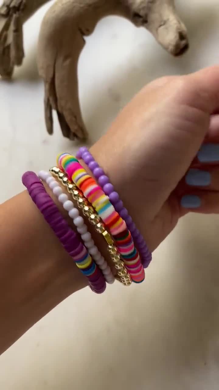 Braccialetti al neon, Braccialetti impermeabili, Braccialetti estivi,  Braccialetti colorati, Bracciale elastico, Regalo per lei, Regalo per la  mamma, Regalo moglie -  Italia