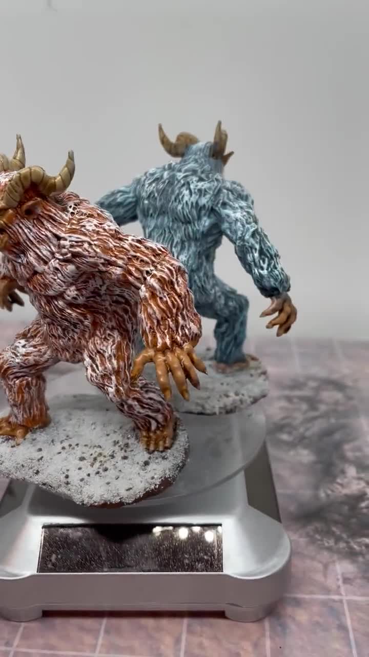 Hand Painted Abominable Yeti Miniature D&D, Dnd, Pathfinder, TTRPG