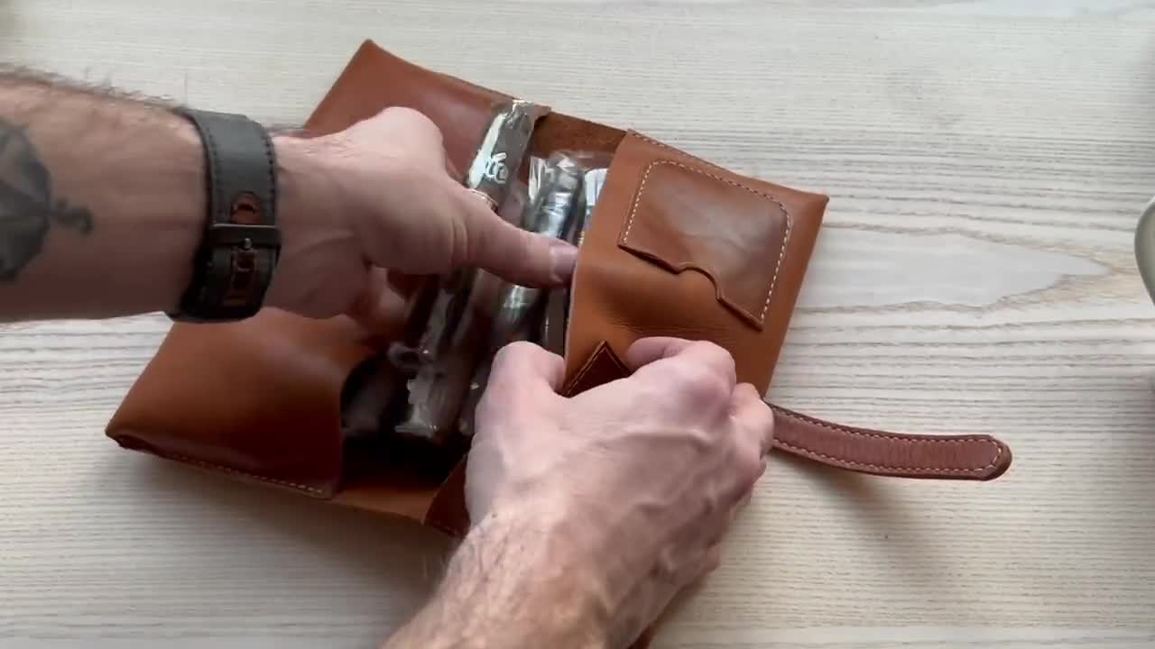 Leather Pipe Pouch - Assembled by hand - A. M. Aiken
