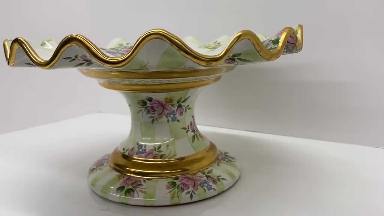 MACKENZIE-CHILDS チェッカーパターン ケーキスタンド MACKENZIE-CHILDS チェッカーパターン ケーキスタンド
