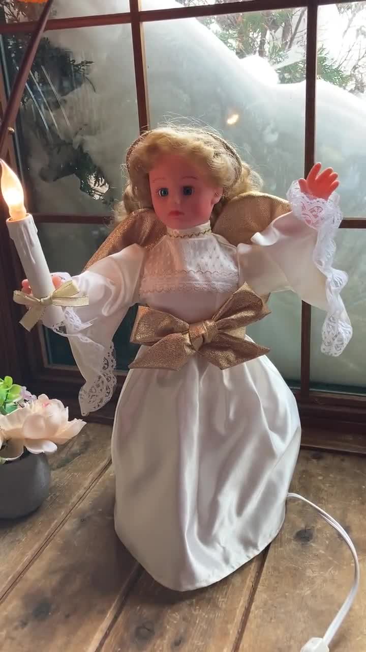 Christmas, Angel, Telco, Motion-ette, Animated, Figurine, Movement