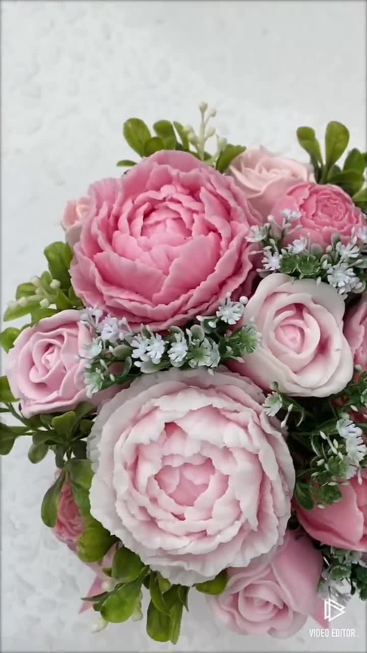 Melanie (10 Soap Roses)  Soap Flower Bouquet - Hobby Florist KL