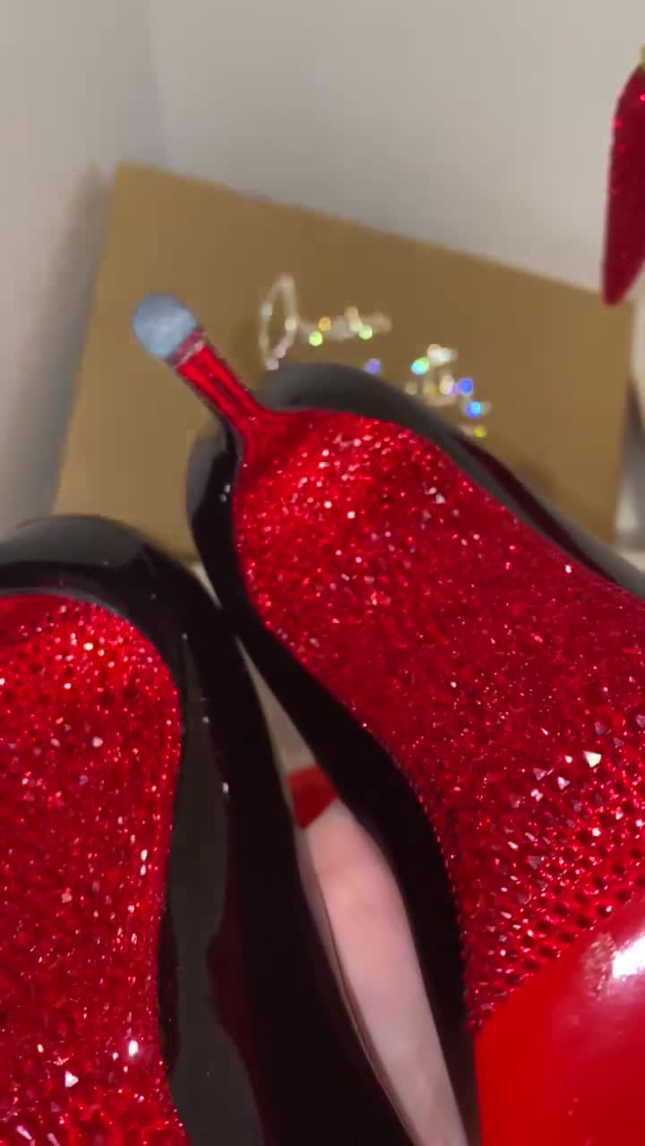 Custom Crystallization of Your Christian Louboutin RED Soles -  Israel