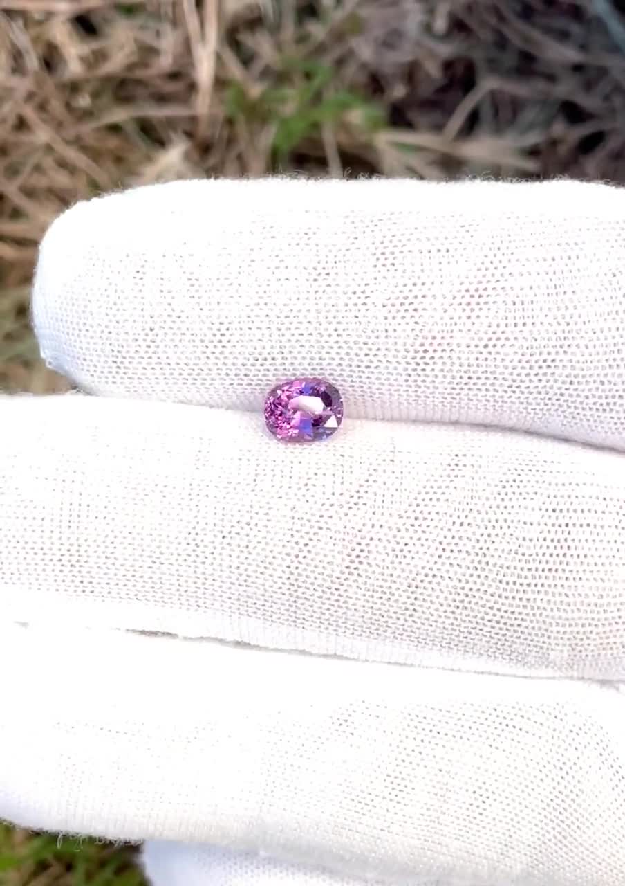 7.27 Carat Cushion Cut Bi-Color Light Purple Pink Sapphire for Custom Work  - Inventory Code PPCS727