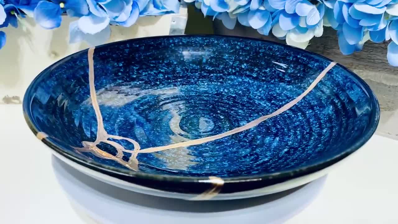 Kintsugi Bowl Kintsugi Large Desert Tan Serving Bowl 