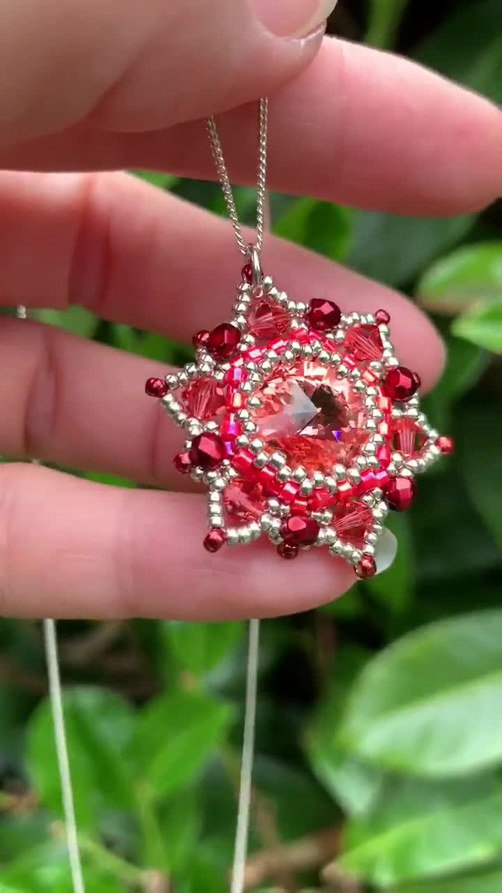 Red Flower Necklace