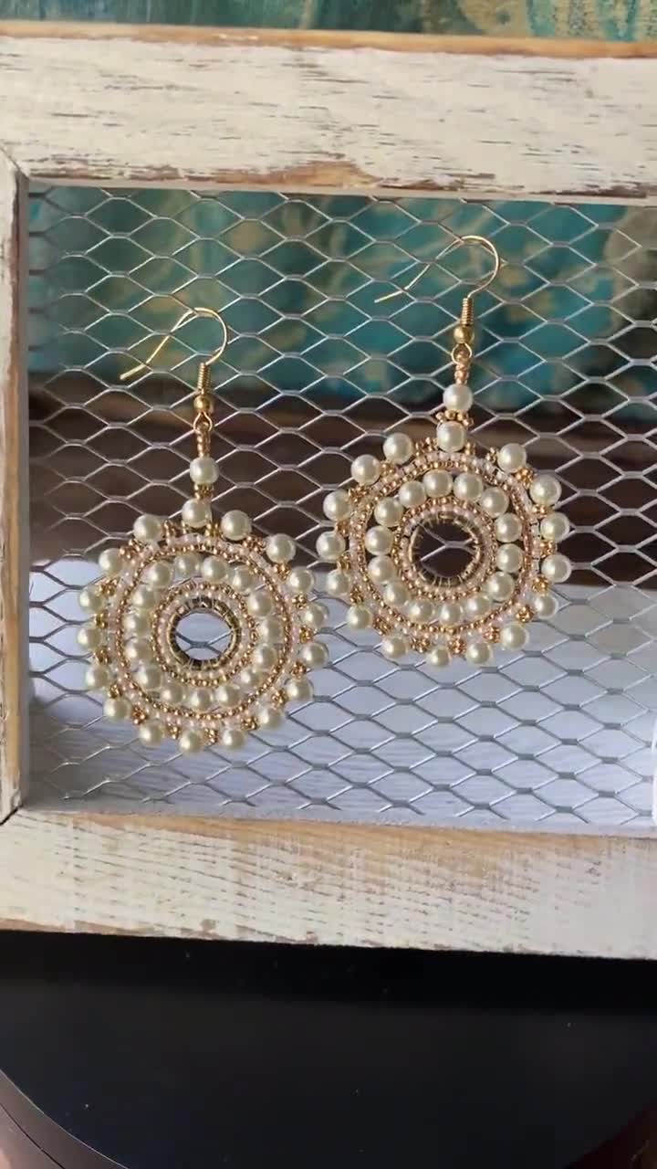 Boho Perlenohrringe Ethno Style - Leichte Samenperlen Ohrringe In Bunten Farben Für Damen