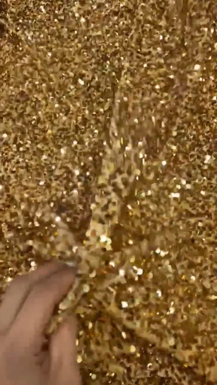  FUHSY Gold Sequins Fabric by the Yard 3 Yards Sequin Velvet  Fabric Glitter Sequin Material for Dresses Upholstery Fabric Soft Vevlet  Linen Fabric Sewing Sequence Material Fabric for Party Cloth Crafts