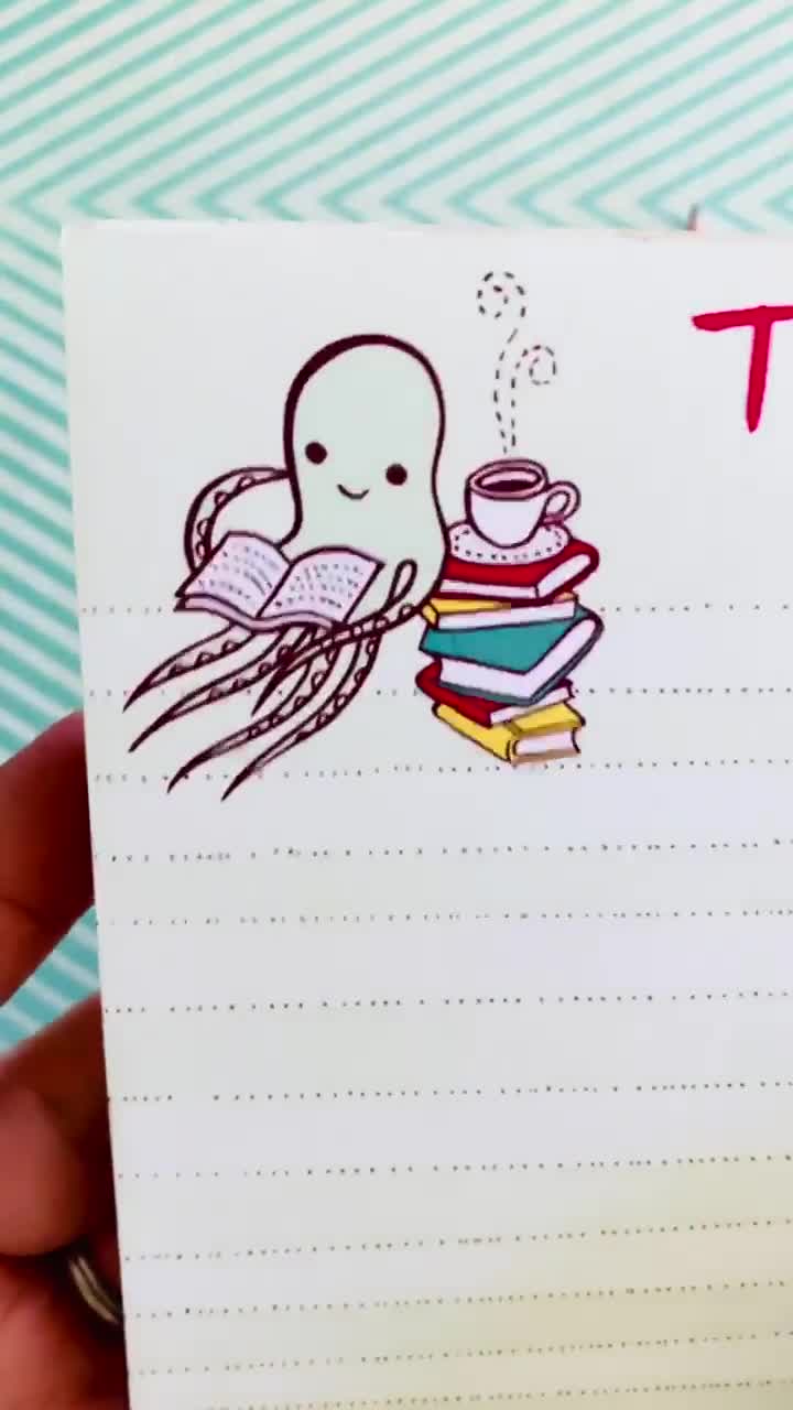 Unique Office Desk Gift  to Do List Cute Octopus Gifts Kawaii