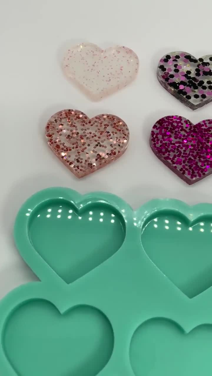 Heart Keychain Mold, Hair Clip Mold, Magnet Mold, Phone Grip Mold