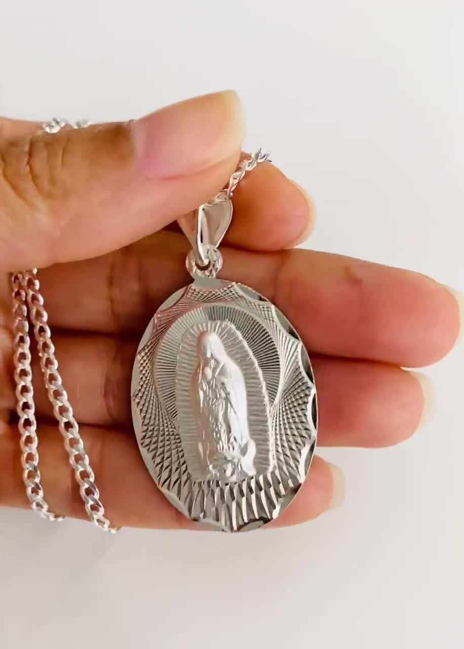 Sterling Silver Virgencita de Guadalupe Necklace – La Rosa Brand