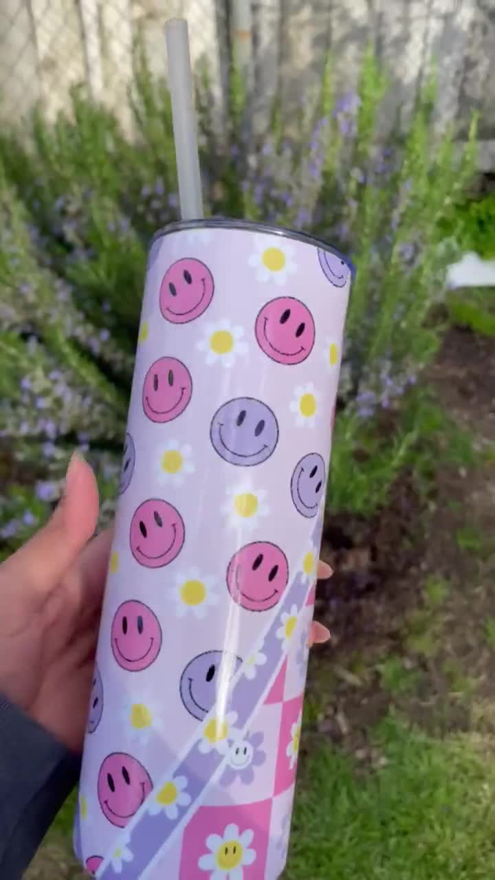 Smiley Face tumbler 20 oz & 12 oz – Fourteen Sixteen Designs