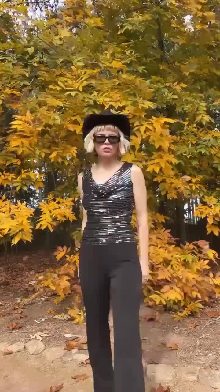 VTG Y2K Black and Silver Jumpsuit -  Canada