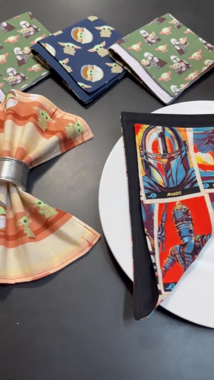 Star Wars Reversible Cloth Napkins, Sets of 4 or 8 Square Machine