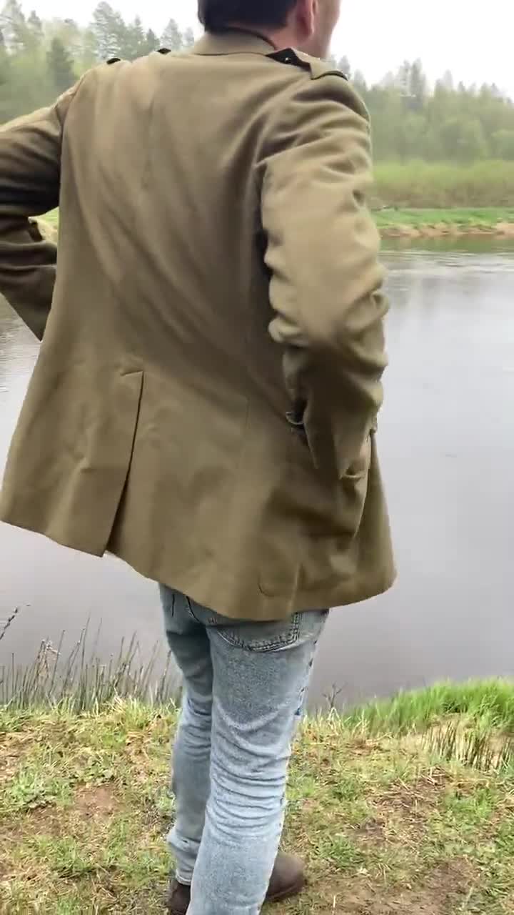 Vintage Dutch Army Jacket: 1977 Khaki Green Military Blazer, Men's