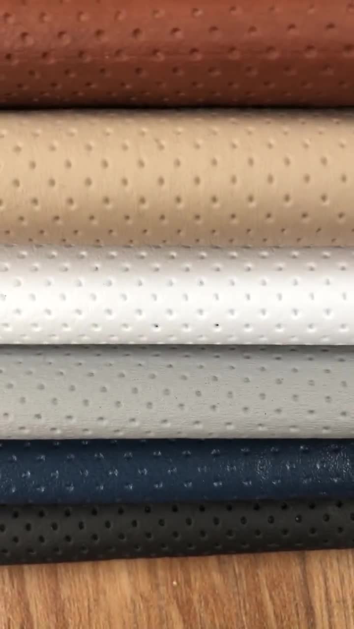 Tela perforada de cuero sintético para tapicería, cojines y diseño