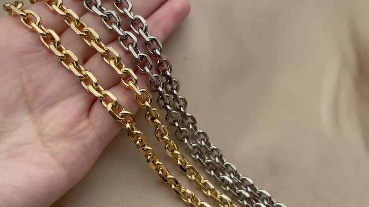 CHAIN STRAP EXTENDER Brass Diamond Cut Chain Extender Bag 