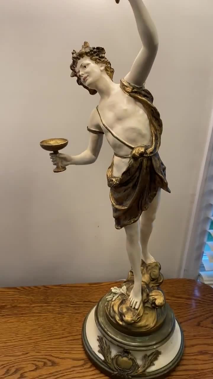 PAIR of L. & F. Moreau Collection Francaise Spelter Art Nouveau