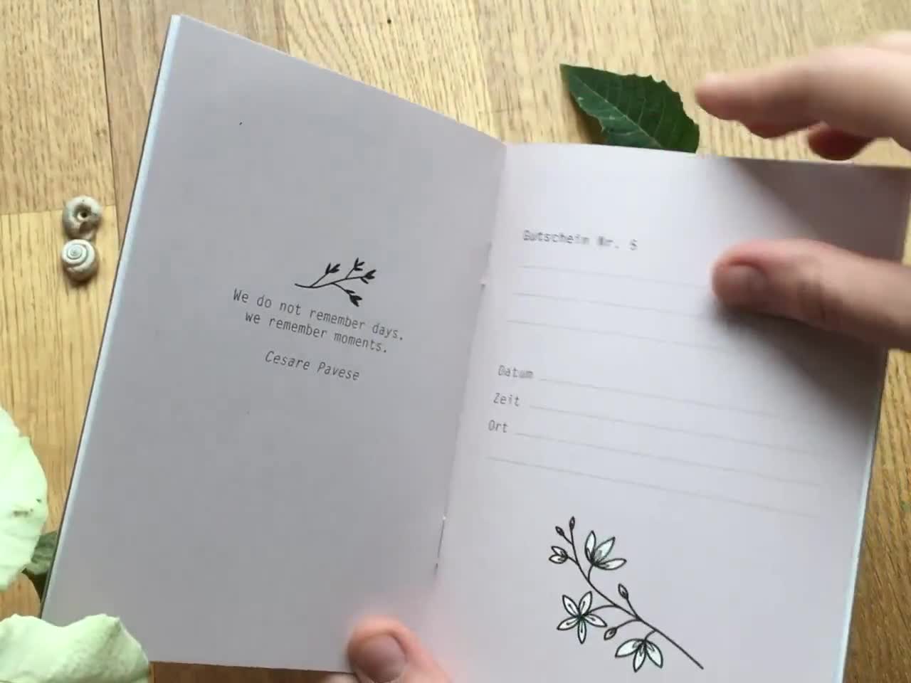 Rotberta voucher booklet Din A6, 10 vouchers, butterflies, time instead of stuff video poster