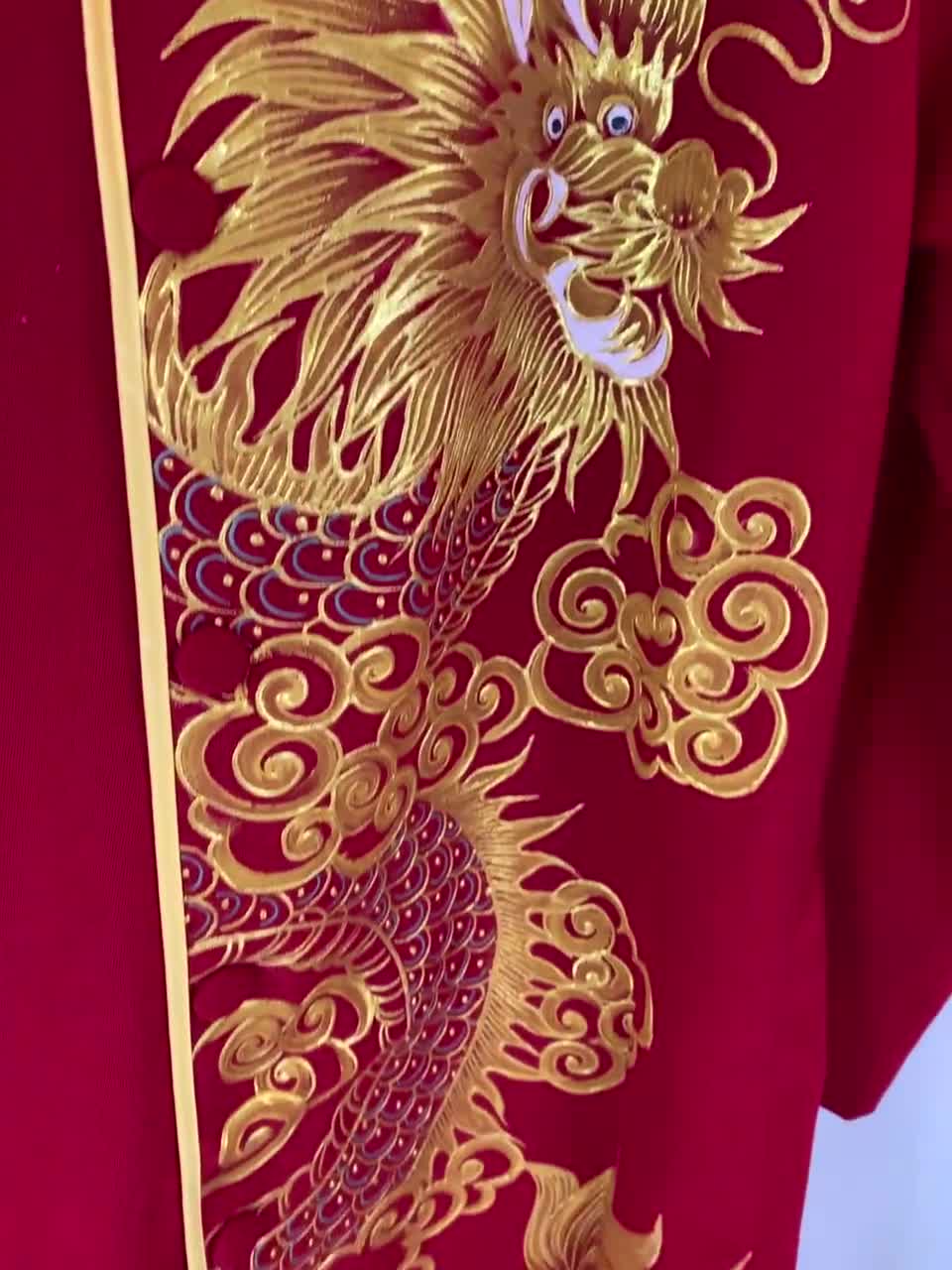 Black Dragon Ao Dai for Men, Hand Painted Vietnamese Traditional Long Dress  for Men, Ao Dai Chu Re, Ao Dai Nam. No Pants G113 -  Canada