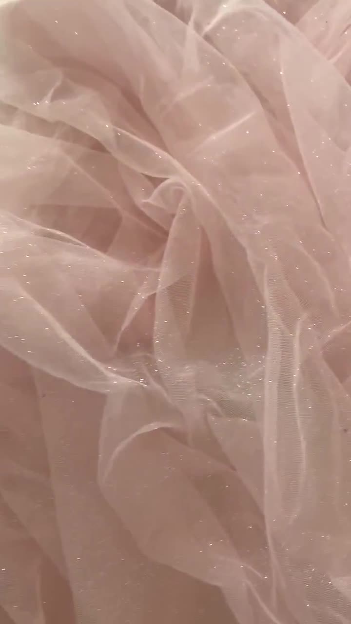 Sparkle Pink Tulle Fabric With Glitters for Dress , Costume, Wedding Table  Dress, Wedding Prop, Party Decors 