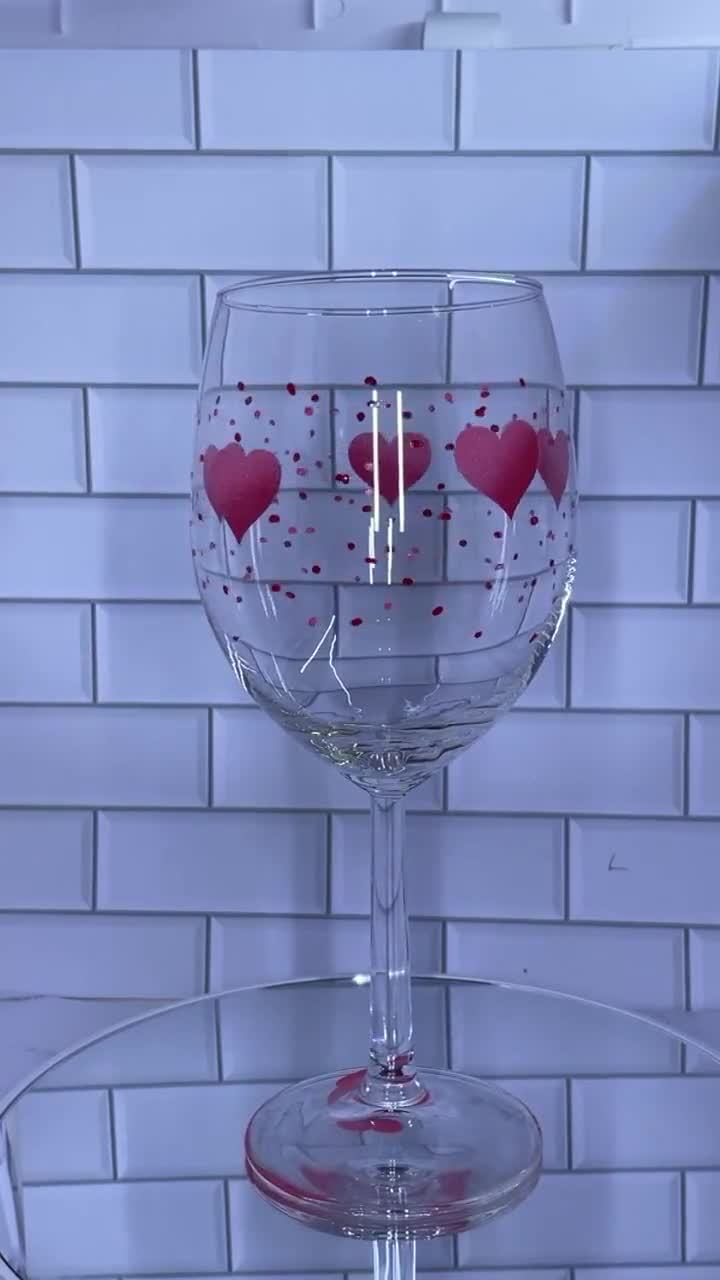 Fiala Design Works Stemless Wine Glasses Hearts