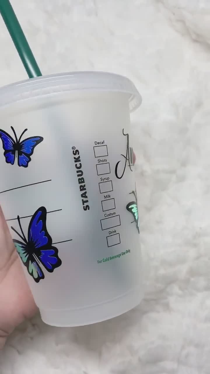 Butterfly Starbucks Cup Mini Starbucks Cups L Grande Starbucks Cups Custom Starbucks  Cups L 16oz Starbucks Cups L Starbucks Cup 