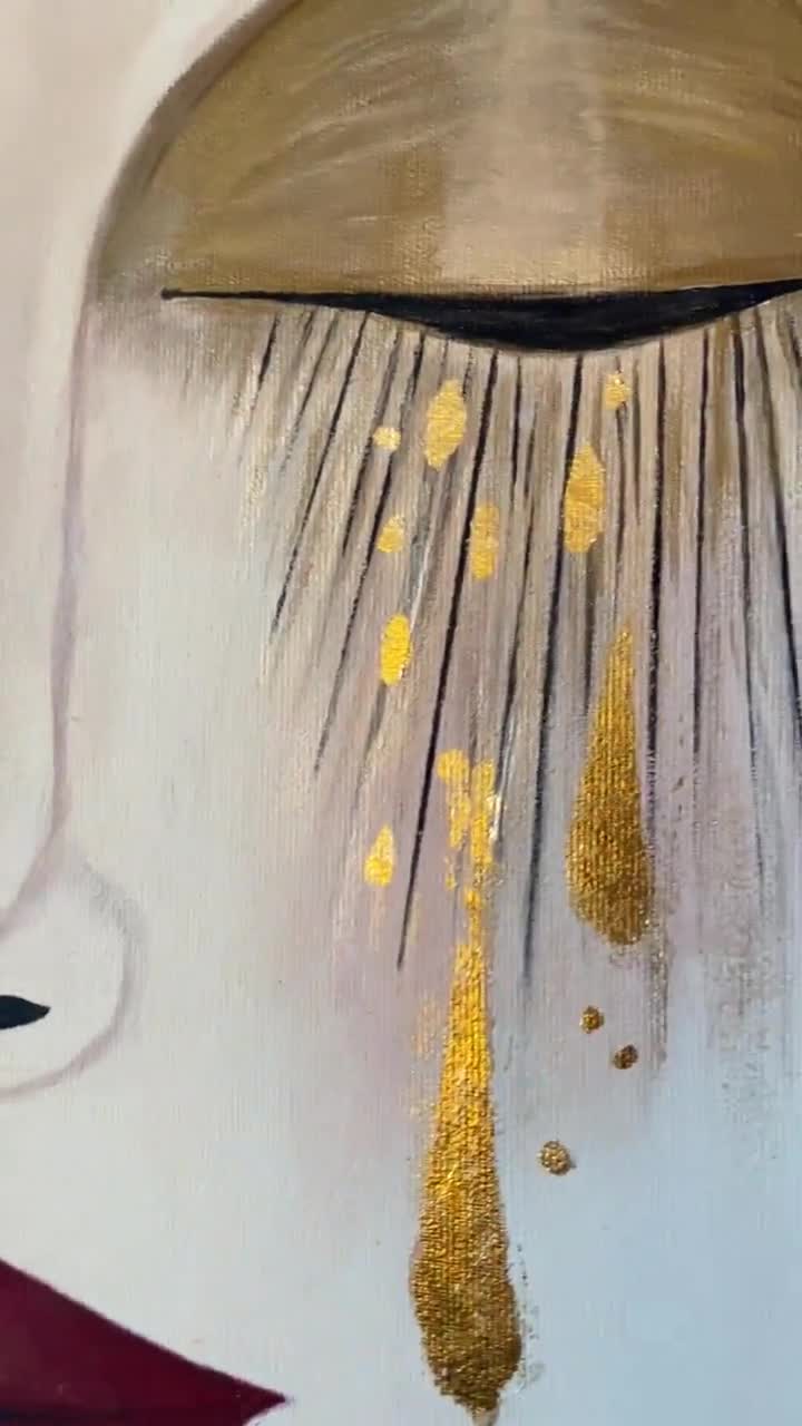 Quadro Klimt - Lacrime Dorate di Freyja - Quadro stampa su tela canvas con  o senza telaio
