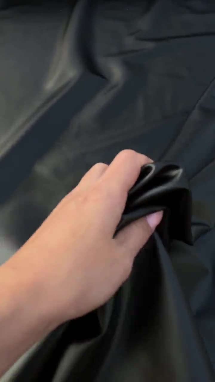 Black Matte Pleather Faux Leather Stretch Vinyl Polyester Spandex 190 –  Fabrics Universe