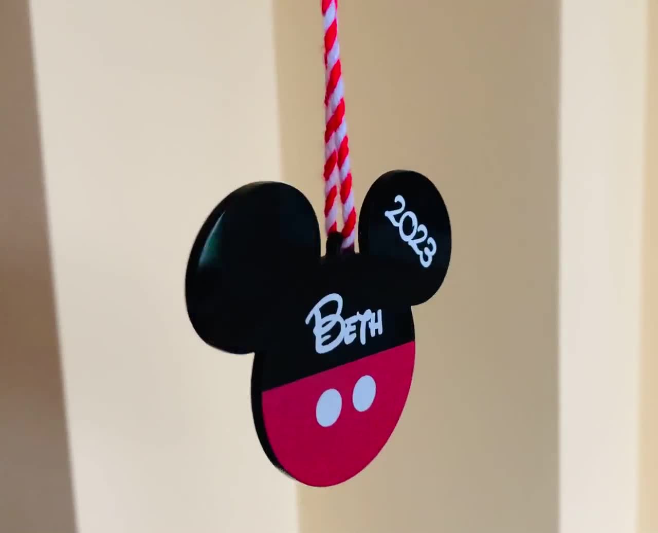 Disney Mickey Mouse Ears Silhouette Text Personalized Ornament -  Personalized Ornaments - Hallmark