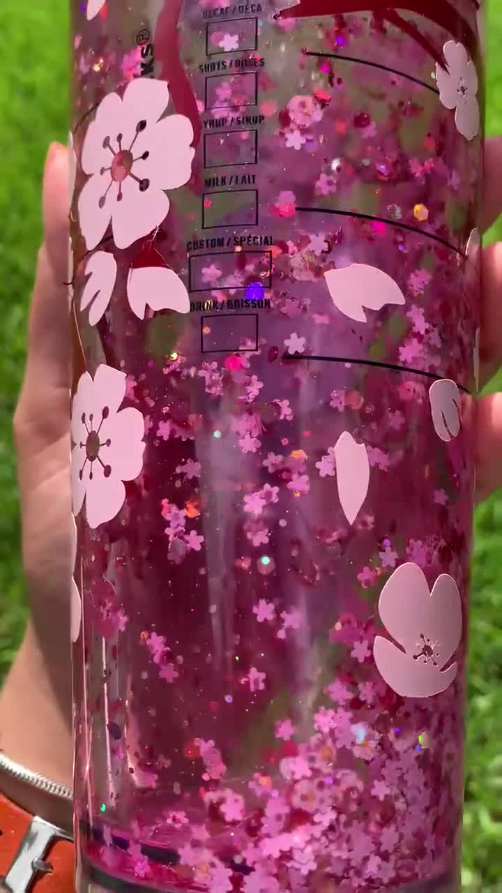 Cherry Blossom Snow Globe Tumbler – Glitzy Desiree Designs