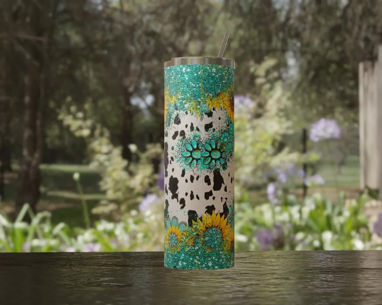 Buy 20 Oz Frosted Glass Tumbler Sunflower Stained Glass Tumbler Online in  India 