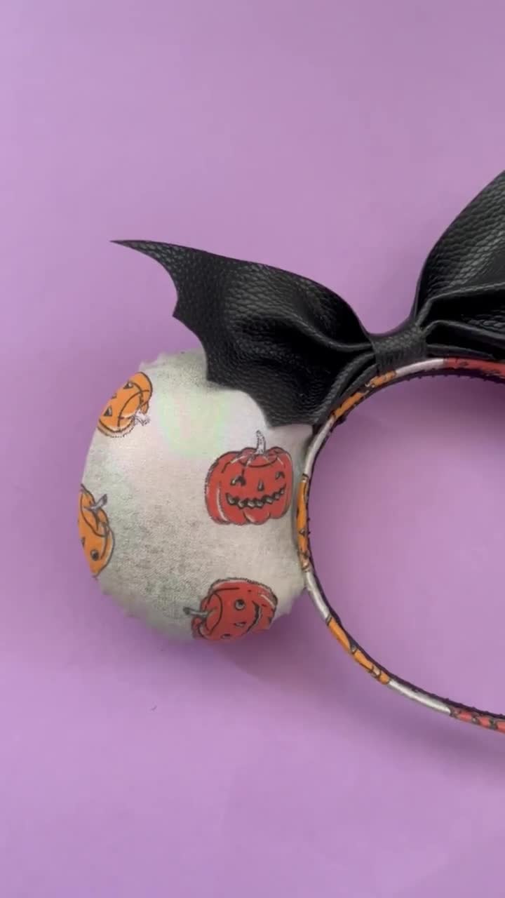 Deluxe Purple Bat Mickey Ears - Mouse Ears Headband
