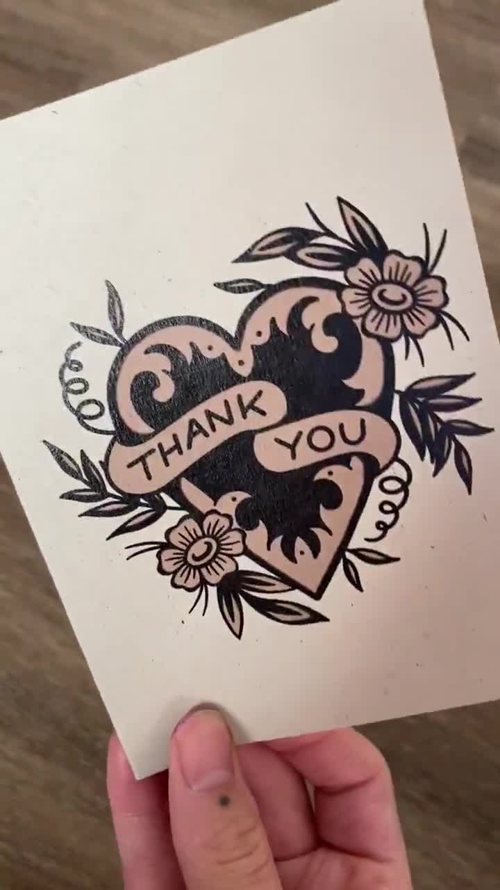 Thank you Old school nurse traditional tattoo design