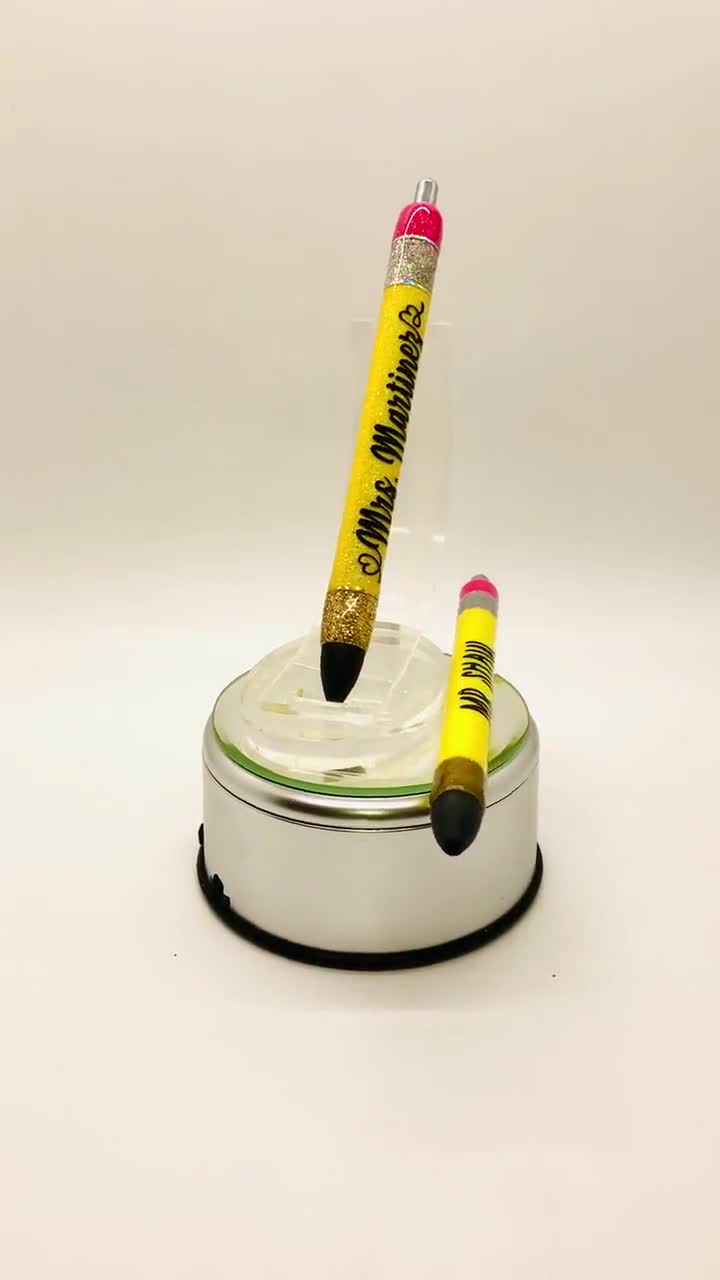 Teacher & School Themed Refillable Glitter Pens – Handmade on Main